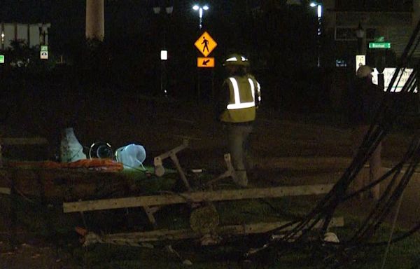 One person seriously injured in crash that caused power outage in Lansing