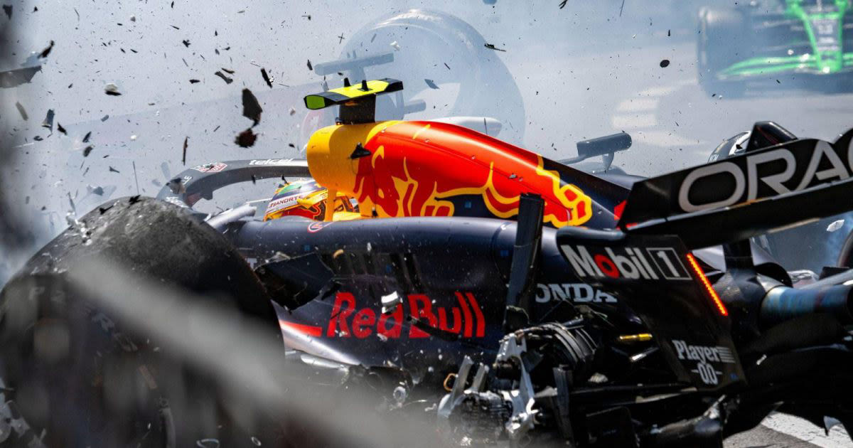 Alarming footage captures F1 photographers’ lucky escape in Sergio Perez crash