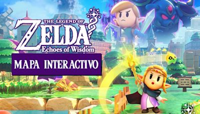 Mapa interactivo de The Legend of Zelda: Echoes of Wisdom: todos los Corazones, Frascos Feéricos, Gran Hada...