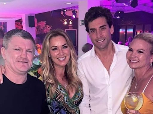 Claire Sweeney and Ricky Hatton put on a loved-up display in Mallorca