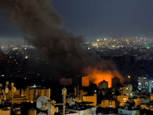 Source close to Hezbollah says Israel launches 11 consecutive strikes on south Beirut