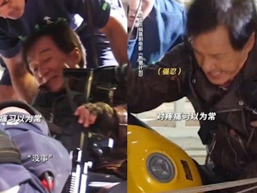 成龍動作戲親上陣！騎重機摔飛「面露痛苦」霸氣喊：太容易了│TVBS新聞網