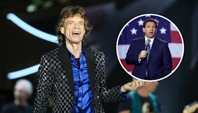 Mick Jagger mocks Ron DeSantis during Florida concert