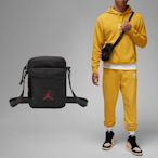 Nike 斜背包 Jordan Rise Shoulder Bag 黑紅 可調背帶 小包 側背包 隨行包 JD2433078AD-001