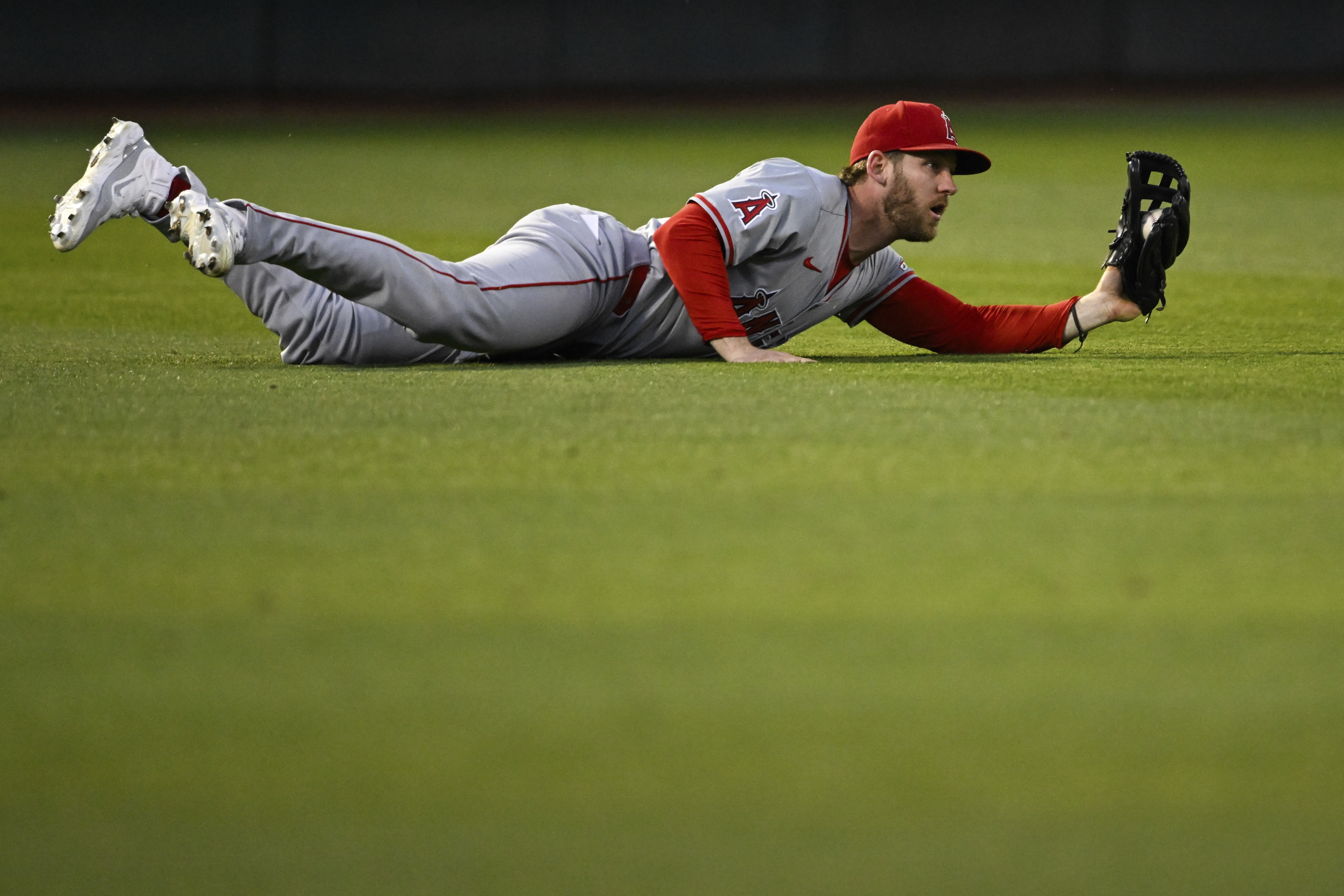 Oakland's Joey Estes shuts out the Angels