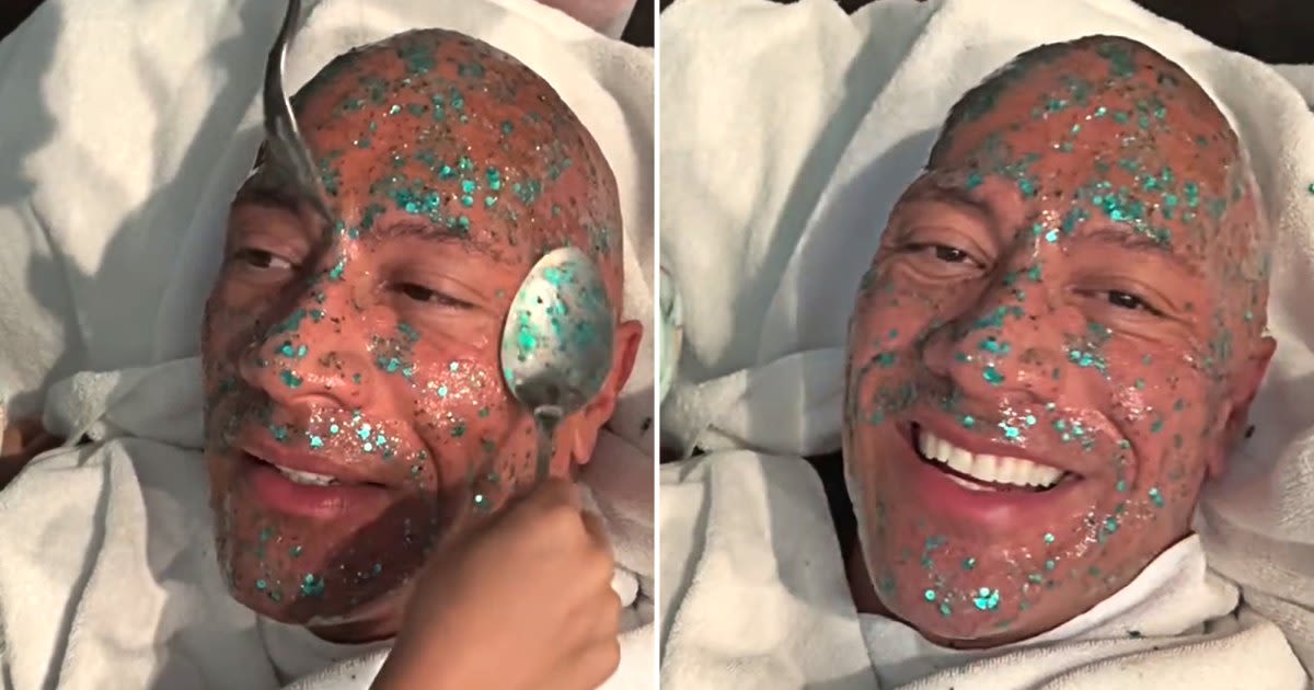 Dwayne Johnson Shows Off 'Unicorn Poo' Facial From Daughters