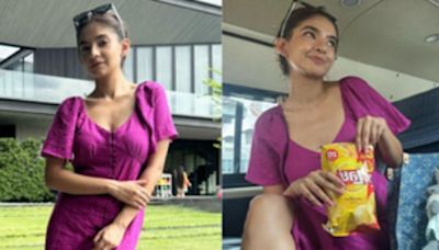 Anushka Sen offers a peek into her shoot day in Bangkok; drops pic munching chips