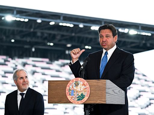 Florida Gov. Ron DeSantis continues political attack against Harris VP candidate Tim Walz