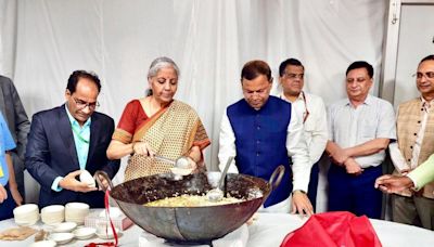 Nirmala Sitharaman participates in customary ‘halwa’ ceremony that marks final stage of Budget preparation