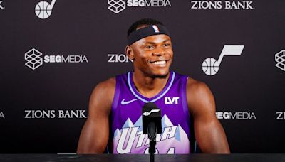 Jazz two-way player Oscar Tshiebwe steals the show at media day