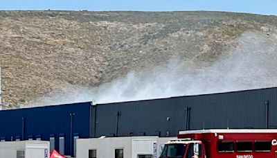 Smoldering battery fire in Otay Mesa settles down