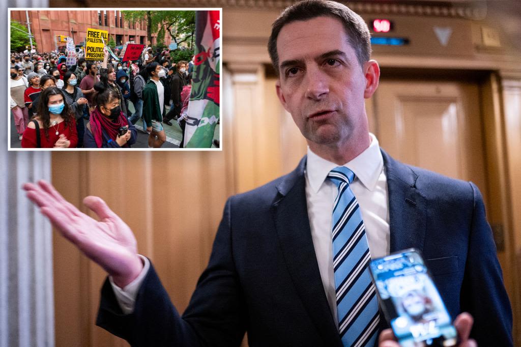 Sen. Tom Cotton introduces bill to block anti-Israel protesters from getting Biden student loan bailouts