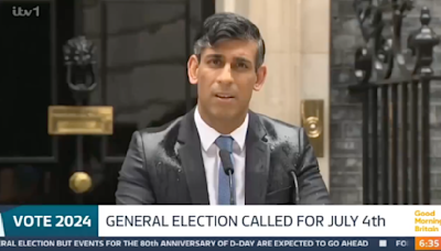 ‘Things Can Only Get Wetter’: GMB Hosts Muse ‘Amateur’ Optics Of Rishi Sunak’s Rain-Soaked Election Launch