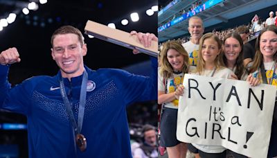 'It's A Girl': USA Swimmer Ryan Murphy's Wife Informs Him Through Placard After Bronze Medal Win At Paris...