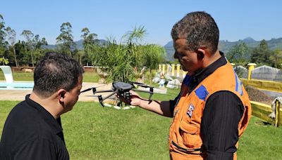 Inédito no Brasil, Escritório de Drones de Desastres faz mapeamento de cidades atingidas pela chuva no RS