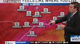 Dry and humid as heat builds into the first day of summer