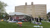 Palestine solidarity group occupies lawn of Fraser Hall at KU; group issues demands to university administration