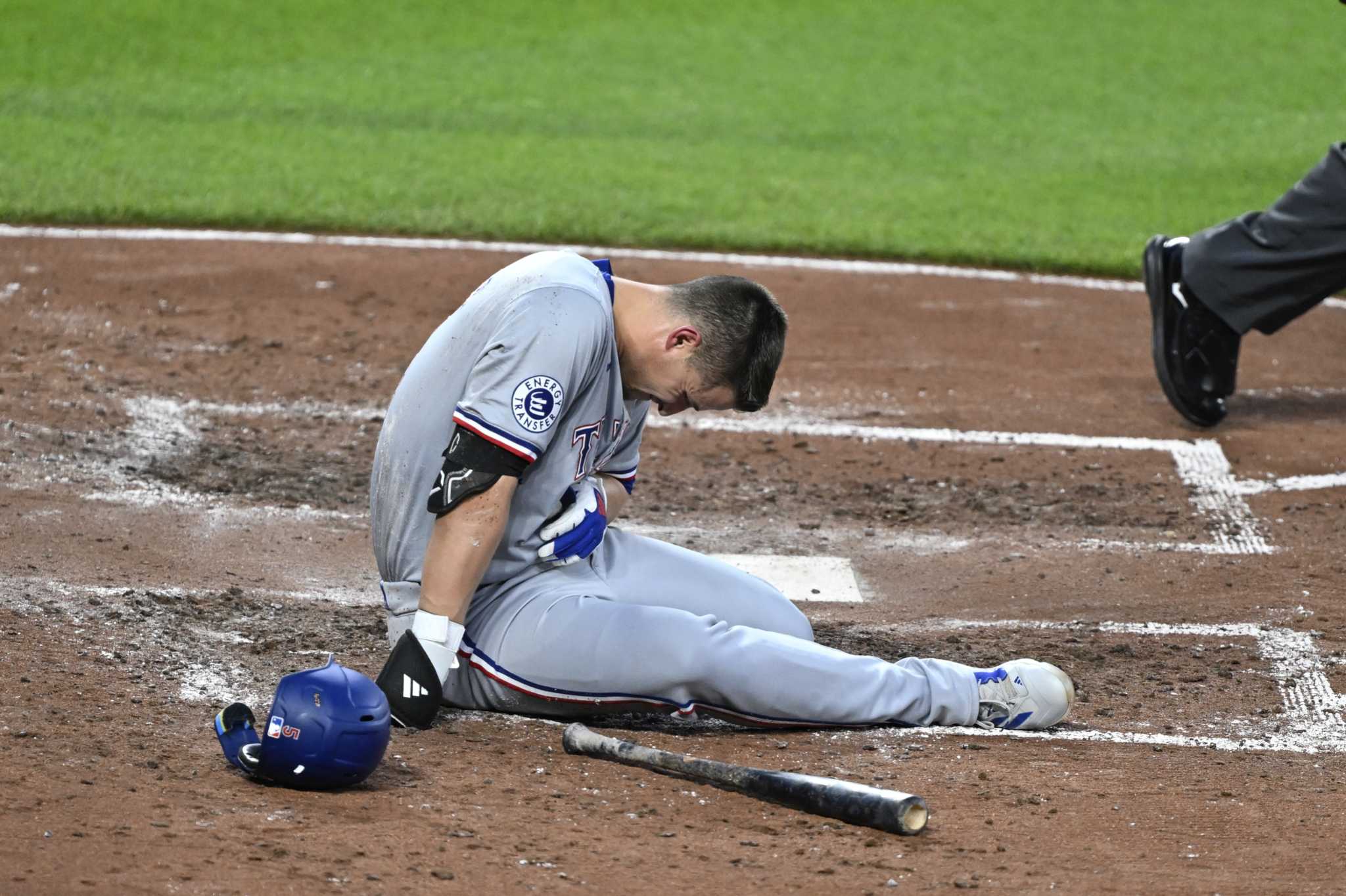 SS Corey Seager out of Texas lineup again since getting hit on wrist, 3B Josh Jung's rehab stalled