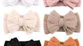 Niceye Handmade Baby Headbands Soft Stretchy Nylon Hair Bands with Bows for Newborn Infant Baby Toddler Girls- Pack...