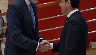Moreno valora los diez años de reinado de Felipe VI como "símbolo de una España unida" y su "compromiso" con Andalucía