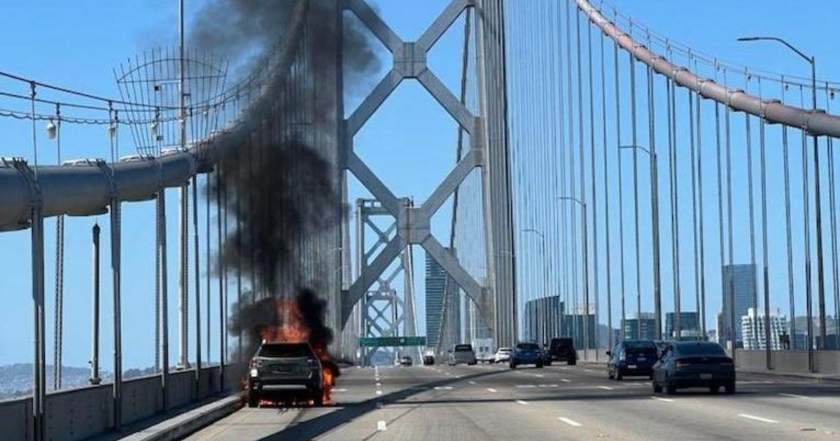 Car fire on westbound Bay Bridge shuts down lanes heading into San Francisco; expect traffic delays