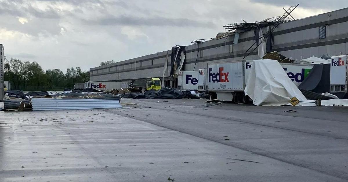 Tornadoes hit Southwest Michigan, damage FedEx facility