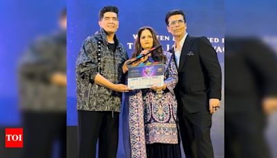 Karan Johar and Manish Malhotra unveil Usha Kakade's production house, welcomes her to the film industry - Times of India