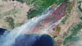 Satellite imagery captures wildfires breaking across Greece (photo)