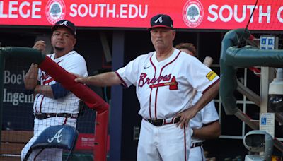 Braves' Brian Snitker Goes Viral After Scary Foul Ball Miss