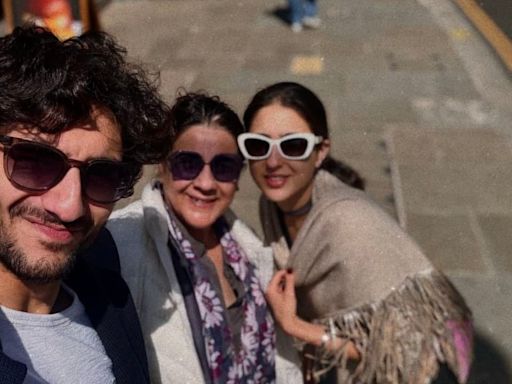 Sara Ali Khan shares adorable family picture with mother Amrita Singh and brother Ibrahim