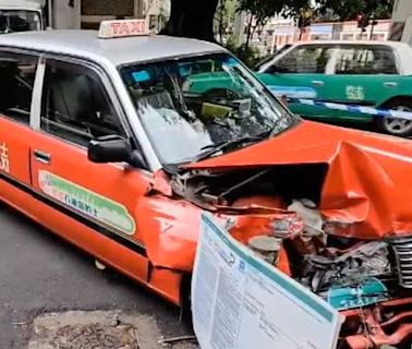 大埔汀角路的士失控撞石牆 70歲司機一度被困車內送院不治