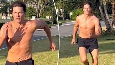 Shirtless and sweaty Tom Brady flaunts fit physique during grueling workout