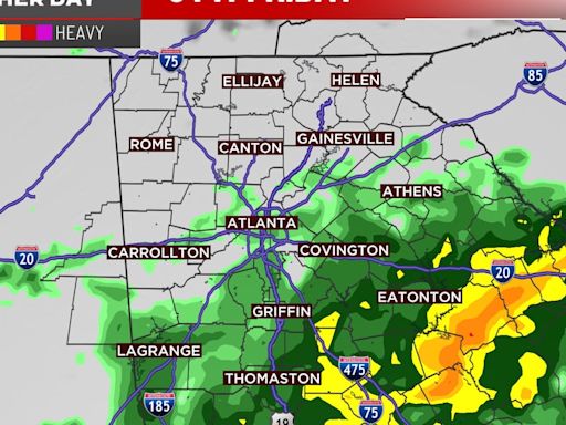 FIRST ALERT WEATHER DAY: Showers southeast of Atlanta today