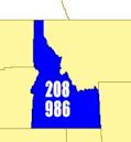 Area codes 208 and 986