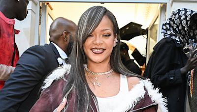 Rihanna puts on a leggy display in white mini dress at PFW