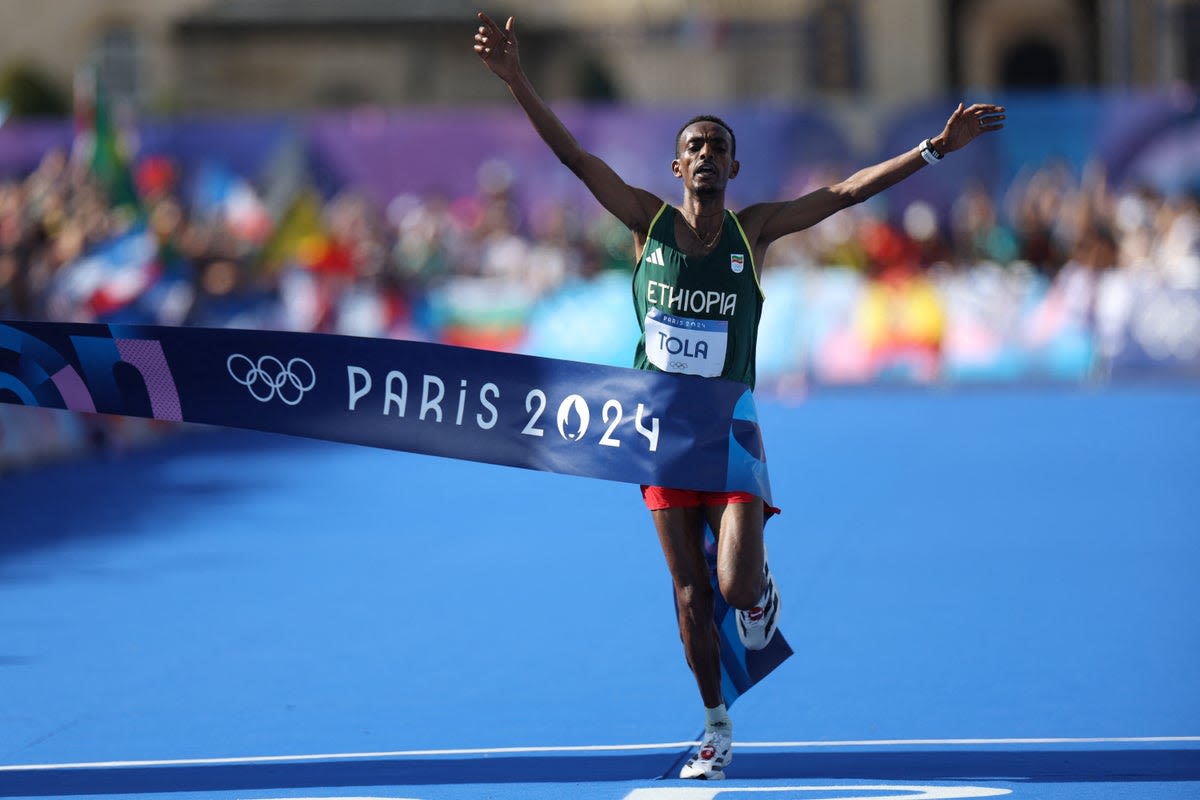 Olympics 2024 LIVE: Marathon updates as Tamirat Tola wins gold and Eliud Kipchoge struggles on brutal course