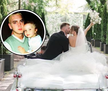 Eminem se roba todas las miradas en la boda de su hija, Hailie Jade