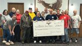 Salem Eagles presents check to Beloit Fire Department