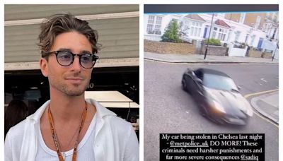 Made In Chelsea star Harry Baron urges Met Police to 'do more' after car stolen from London street