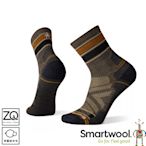 【SmartWool 美國 機能戶外全輕量減震條紋中筒襪 《灰褐》】SW001609/登山/透氣/羊毛襪/機能襪