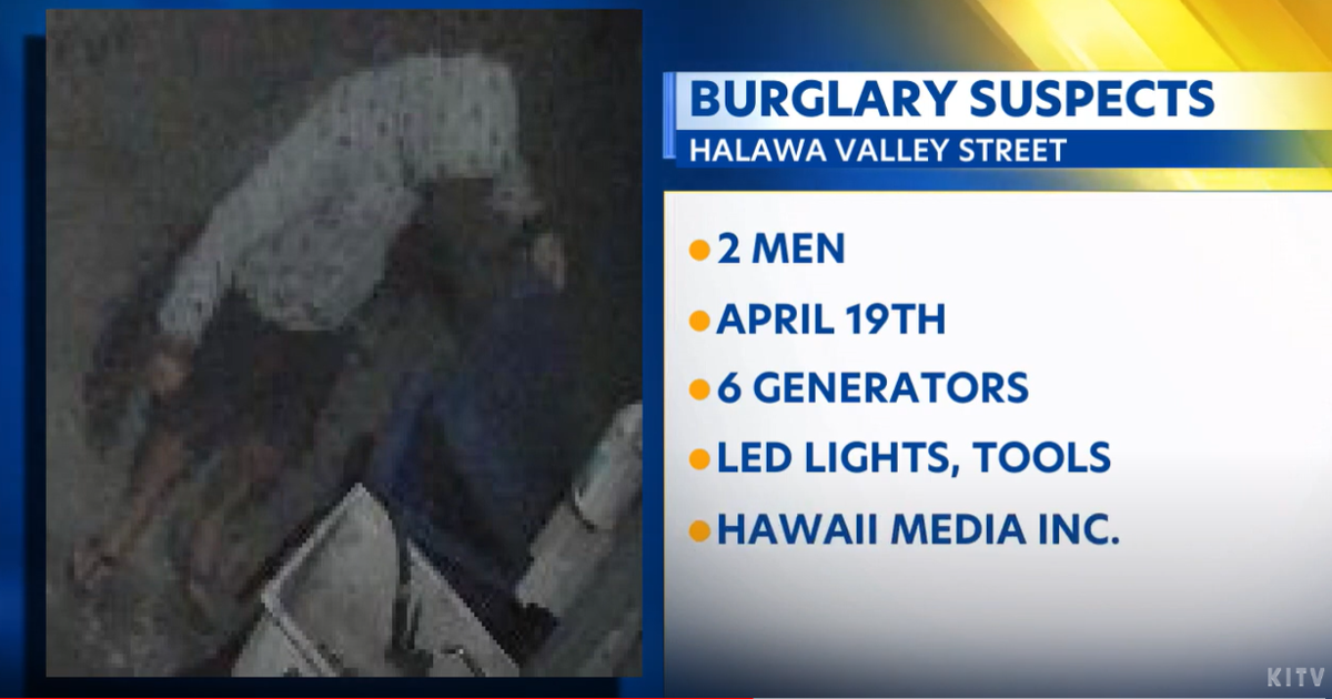 HPD search for 2 suspects involved in a Halawa burglary