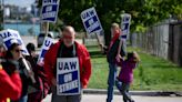 Children picket with striking UAW parents as Ford, GM, Stellantis negotiations continue