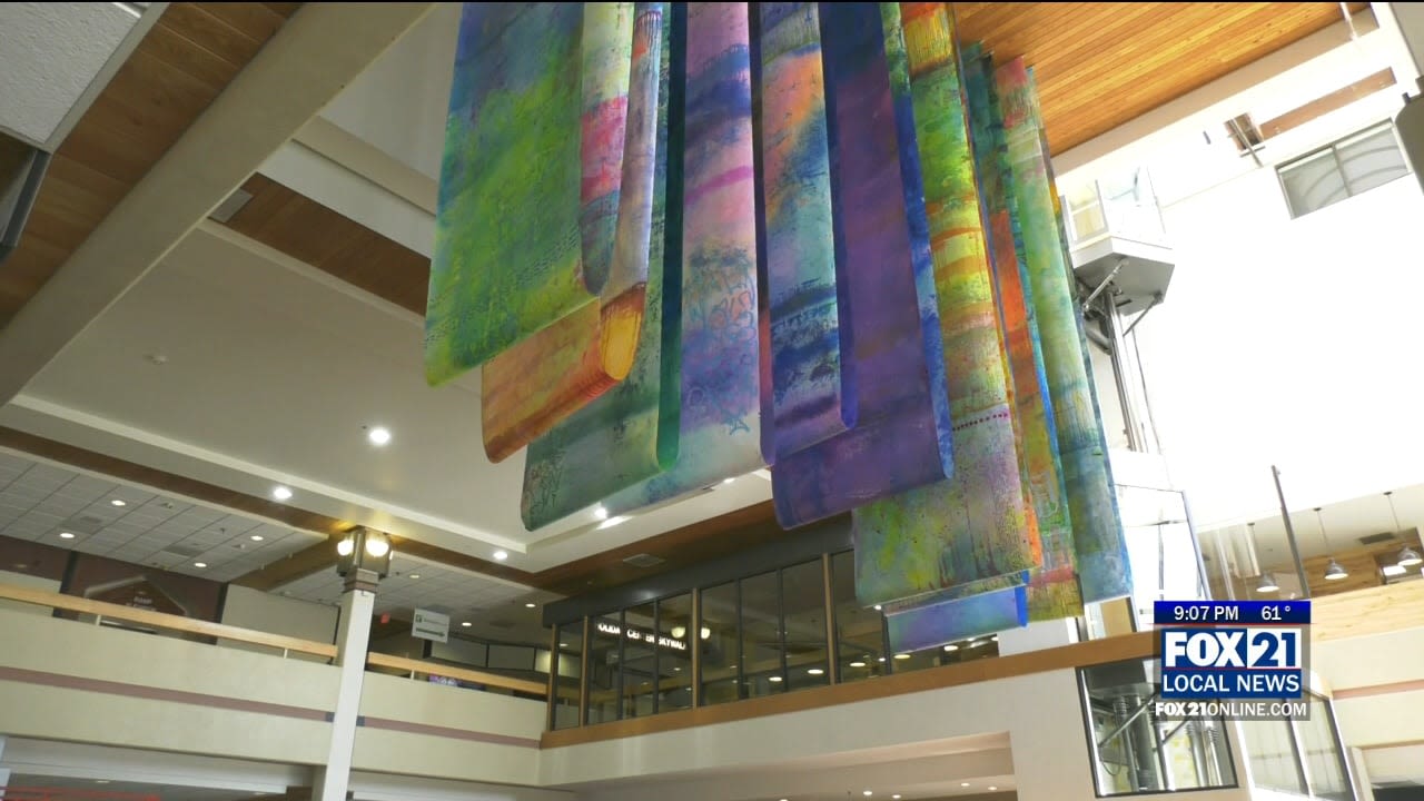 New Artwork from Renowned Artist Hangs from the Ceiling in the Holiday Center Atrium - Fox21Online