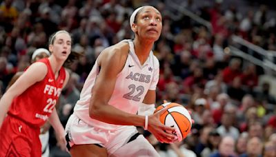 A’ja Wilson breaks WNBA single-season scoring record in Las Vegas Aces win over Caitlin Clark and the Indiana Fever