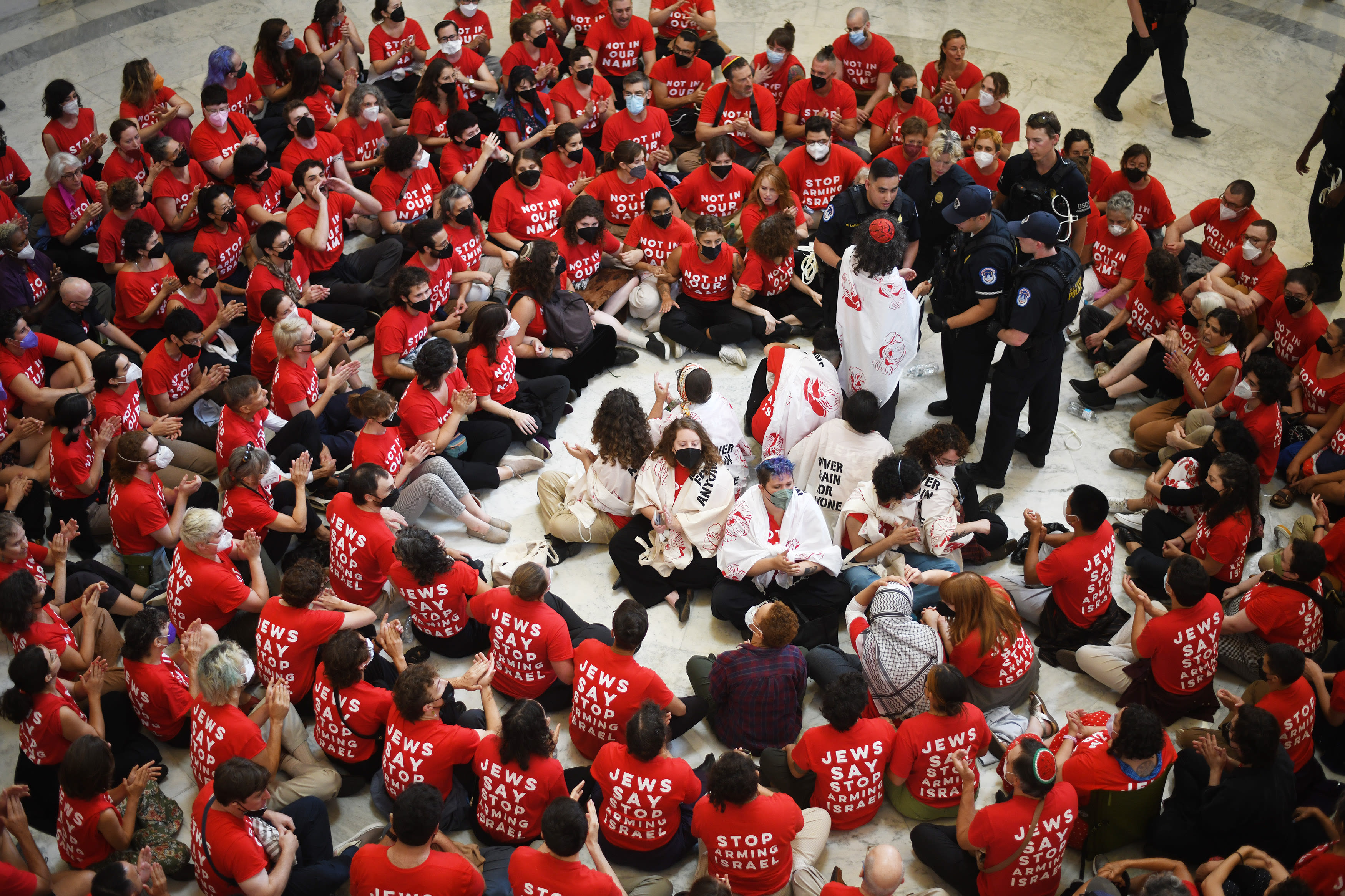 Jewish demonstrators arrested in Cannon Rotunda for protesting Gaza war