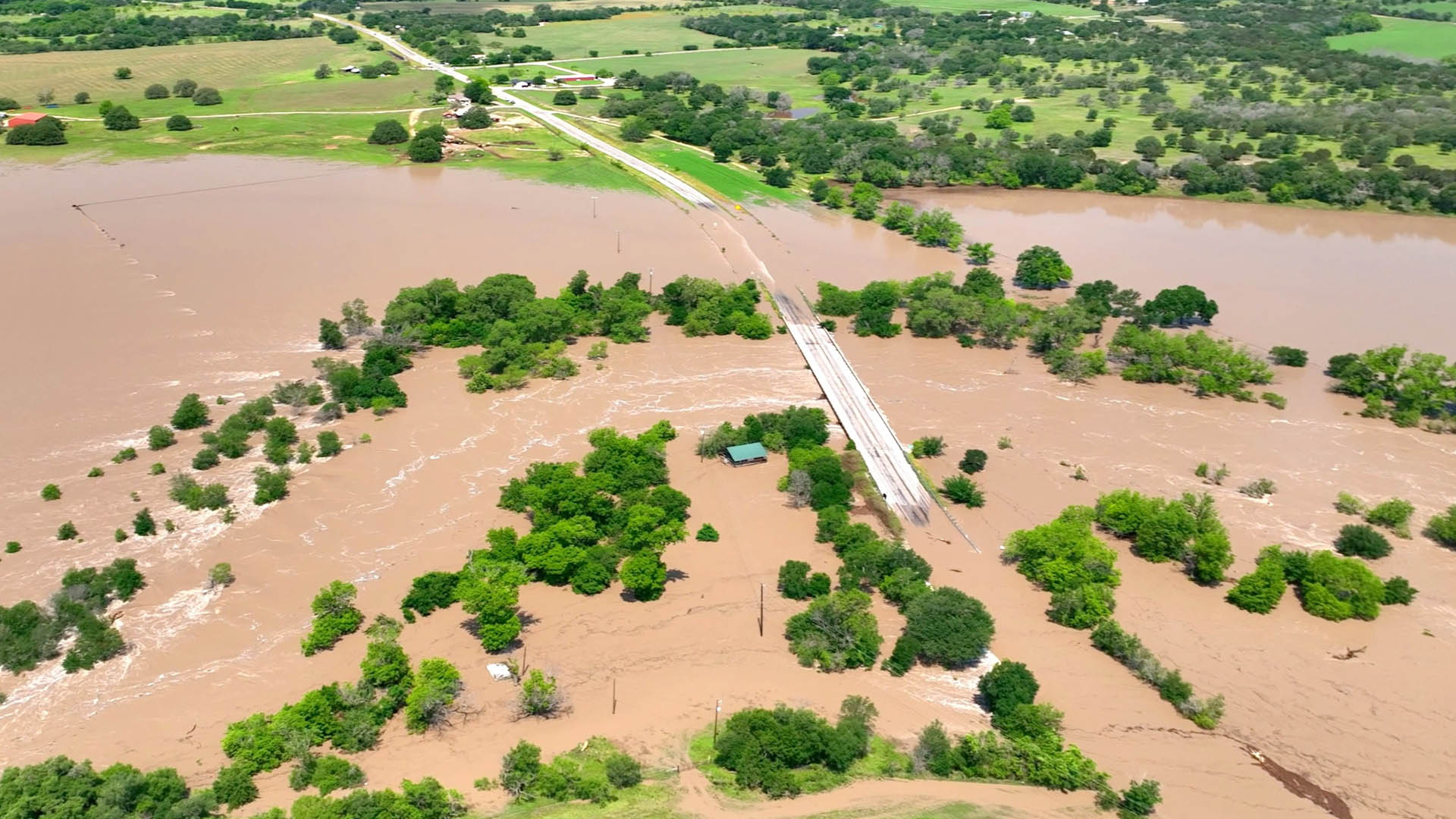 Horror footage of Texas floods as boy, 4, dies after family's car swept away