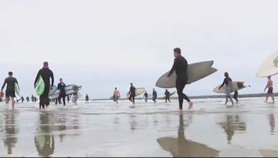 Memorial paddle-out held for surfer killed in Mexico