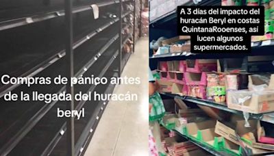 VIDEOS: Reportan supermercados casi vacíos por la inminente llegada del huracán Beryl