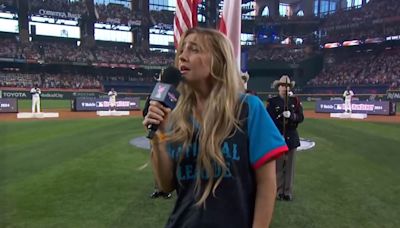 Country singer delivers 'the worst national anthem EVER' at HR Derby