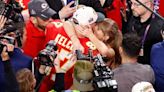 Travis Kelce Tears Up After Girlfriend Taylor Swift Sings Surprise Song Mashup Speculated to Be About Football Star: Watch